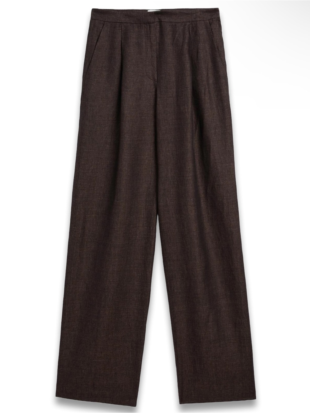 Massimo Dutti Wide-Leg Brown Trousers Sz. 8
